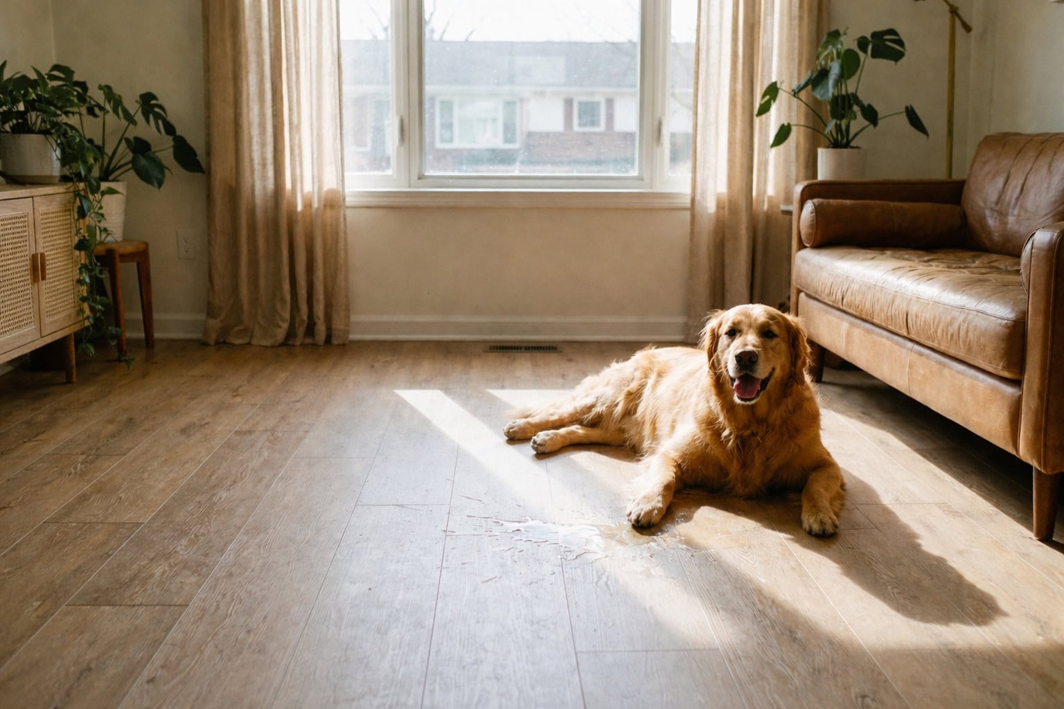 Podlaha v domácnosti se psem